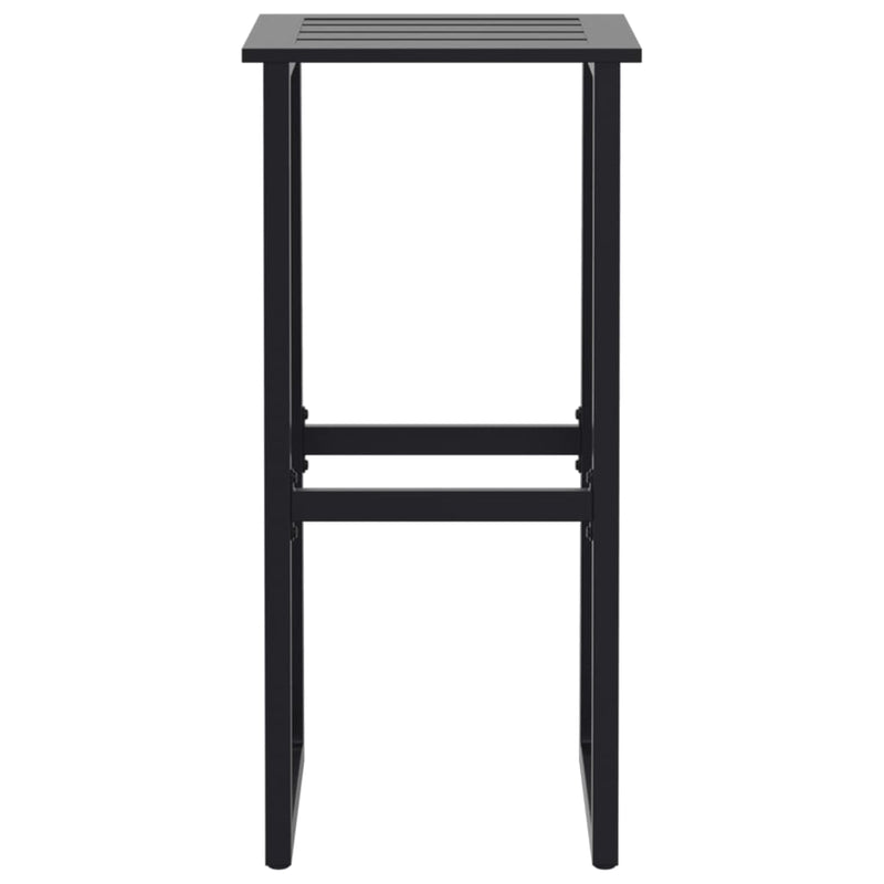 Scaune bar, 2 buc. negru 38x38x80 cm oțel vopsit electrostatic