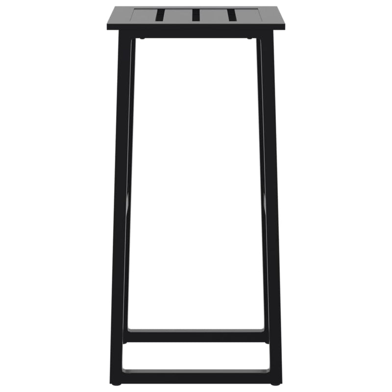 Scaune bar, 2 buc. negru 38x38x80 cm oțel vopsit electrostatic