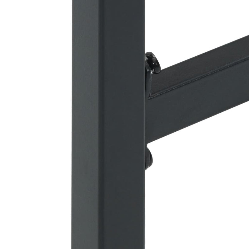 Scaune bar, 2 buc. negru 38x38x80 cm oțel vopsit electrostatic