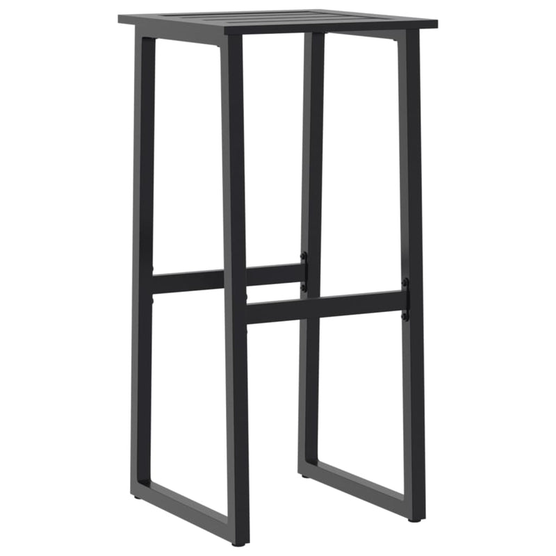 Scaune bar 4 buc. negru 38x38x80 cm oțel vopsit electrostatic
