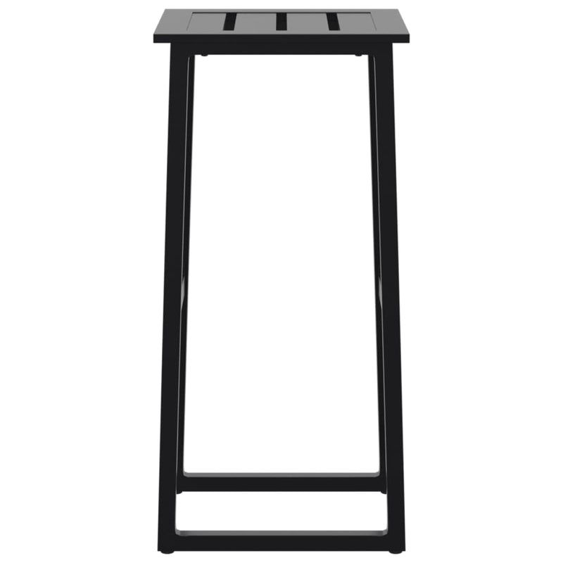 Scaune bar 4 buc. negru 38x38x80 cm oțel vopsit electrostatic