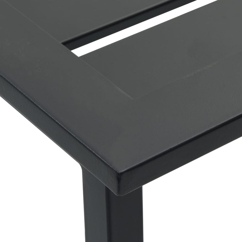 Scaune bar 4 buc. negru 38x38x80 cm oțel vopsit electrostatic