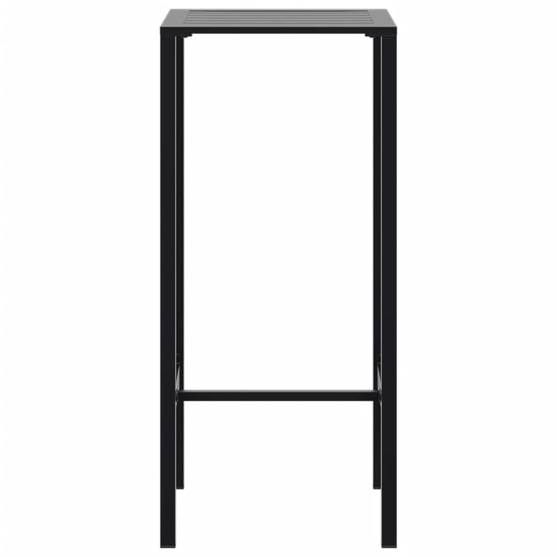 Masă de bar, negru, 50x50x110 cm, oțel vopsit electrostatic