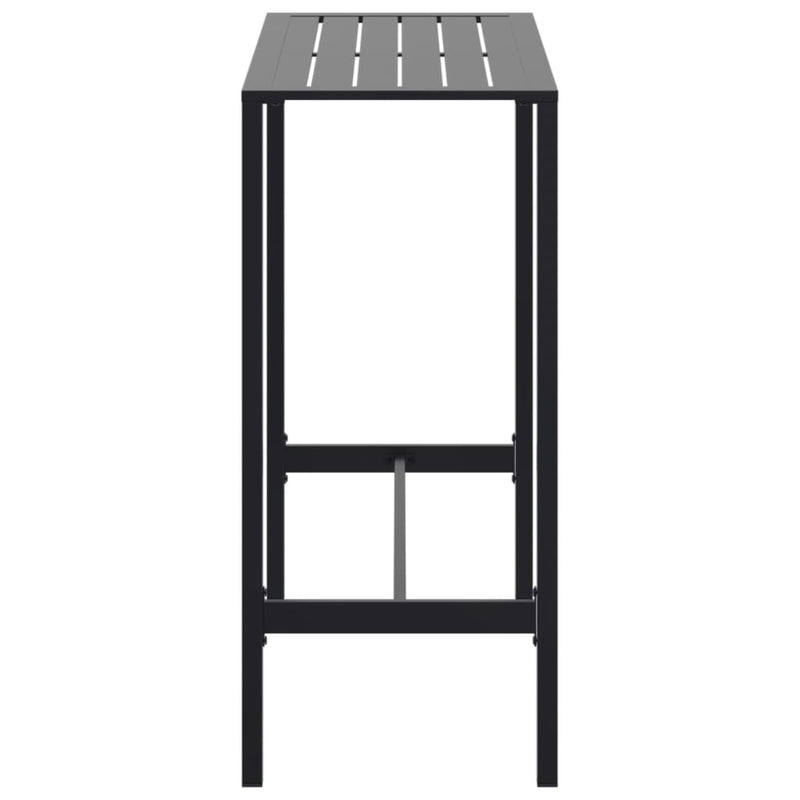 Masă de bar, negru, 100x50x110 cm, oțel vopsit electrostatic