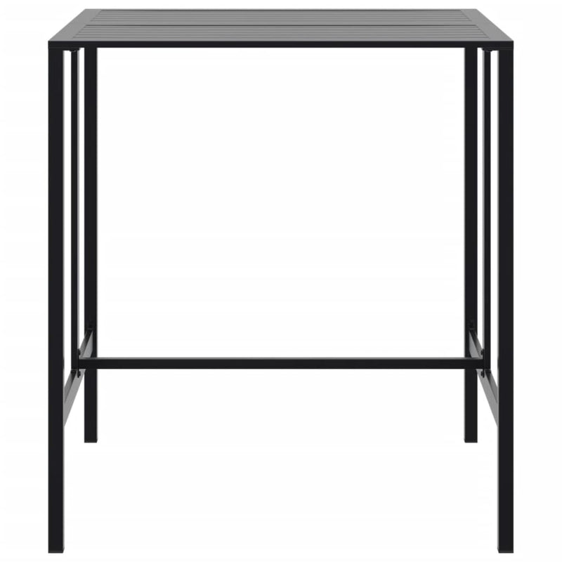 Masă de bar, negru, 100x100x110 cm, oțel vopsit electrostatic