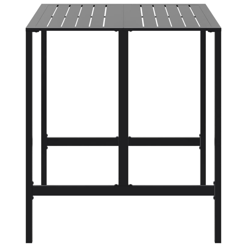 Masă de bar, negru, 100x100x110 cm, oțel vopsit electrostatic