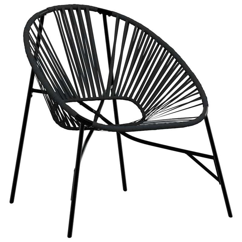 Scaun ouă de grădină Negru Poly Rattan
