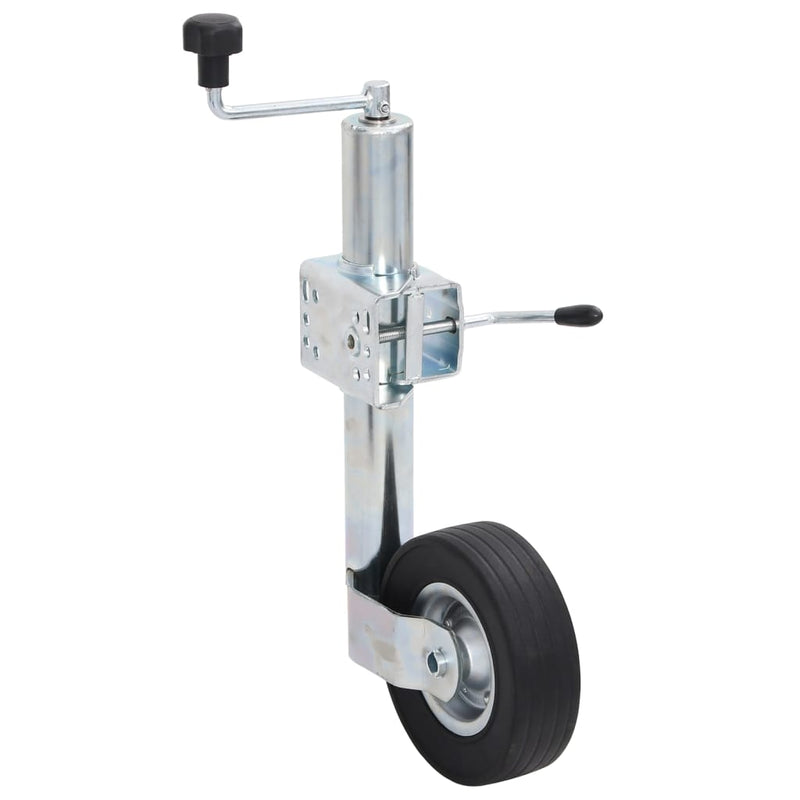 Roată manevră remorcă 60 mm 2 tub susținere/3 cleme despicate