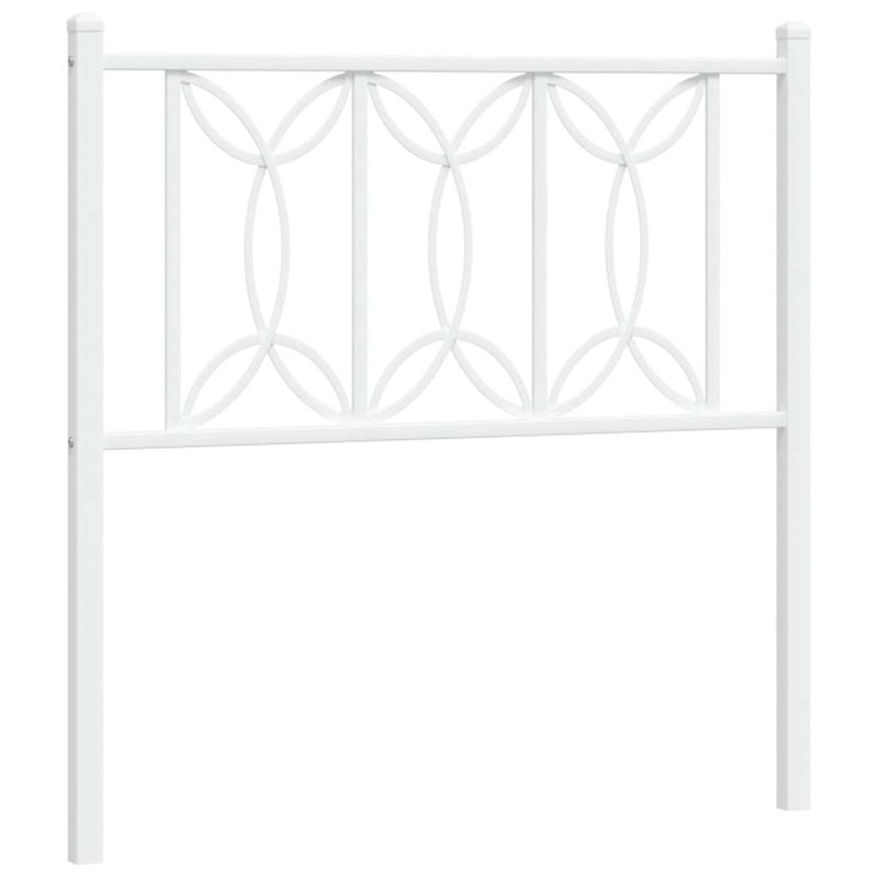 Tăblie de pat de schimb metalică, alb, 75 cm