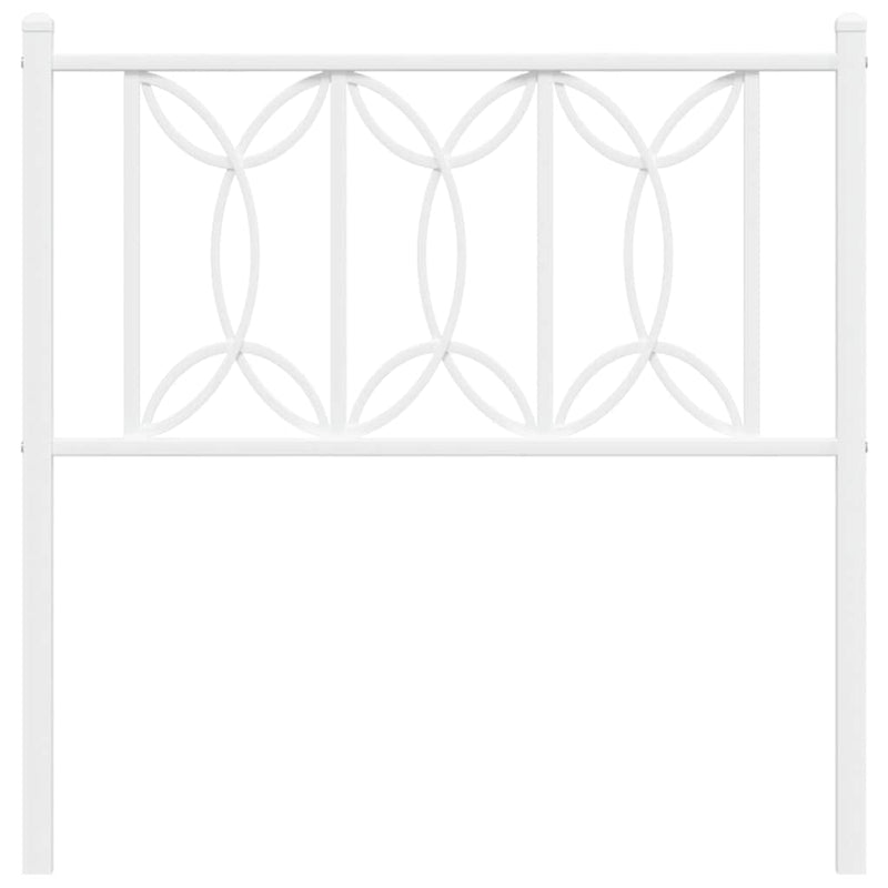 Tăblie de pat de schimb metalică, alb, 75 cm