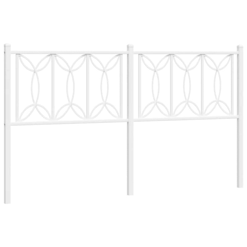 Tăblie de pat de schimb metalică, alb, 160 cm
