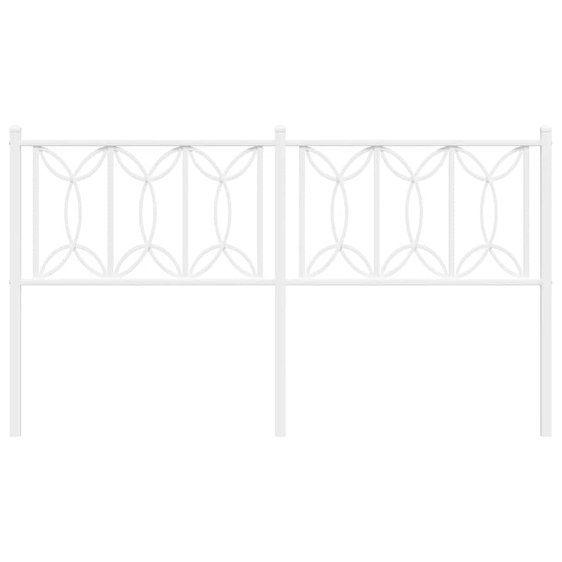 Tăblie de pat de schimb metalică, alb, 160 cm