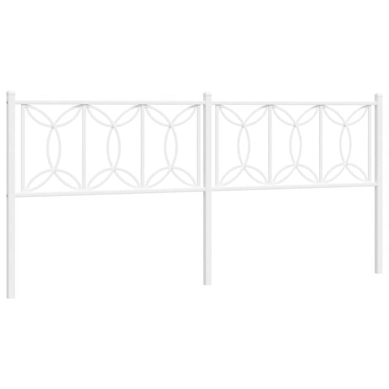 Tăblie de pat de schimb metalică, alb, 200 cm