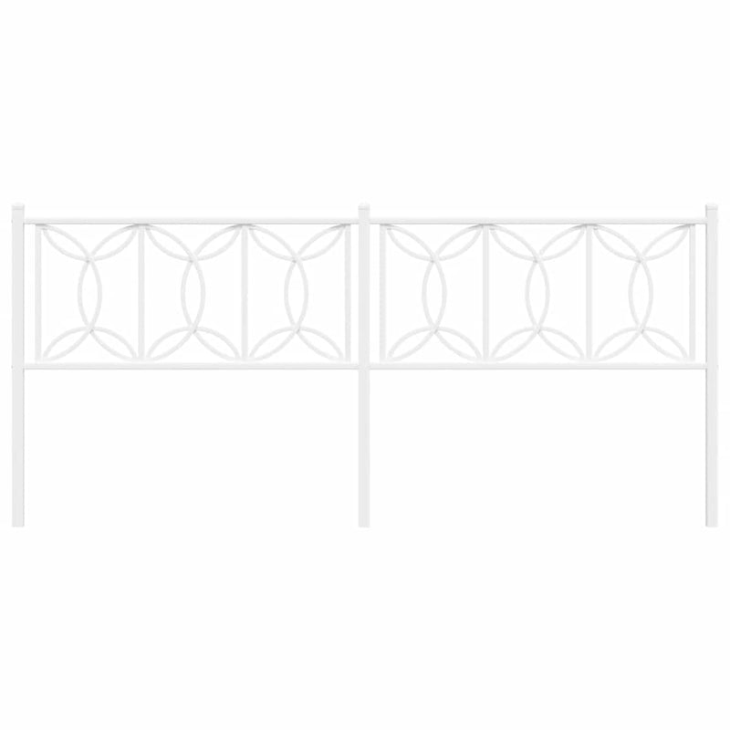 Tăblie de pat de schimb metalică, alb, 200 cm