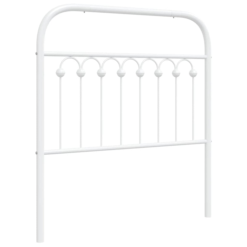Tăblie de pat de schimb metalică, alb, 90 cm