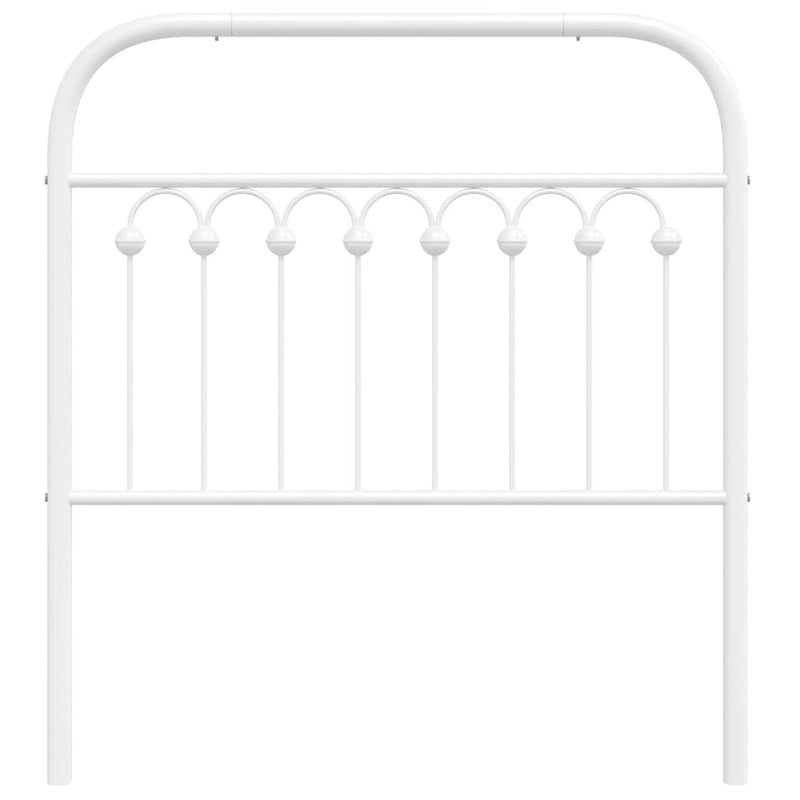 Tăblie de pat de schimb metalică, alb, 90 cm