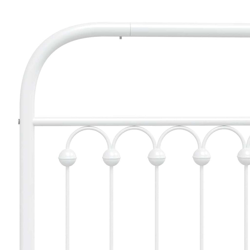 Tăblie de pat de schimb metalică, alb, 90 cm