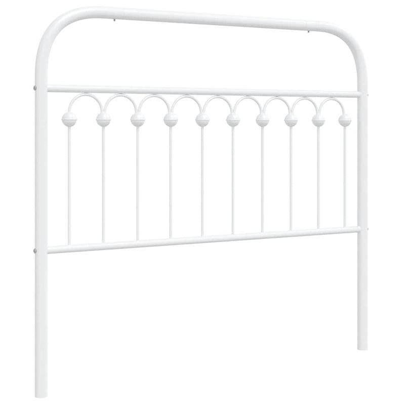 Tăblie de pat de schimb metalică, alb, 107 cm