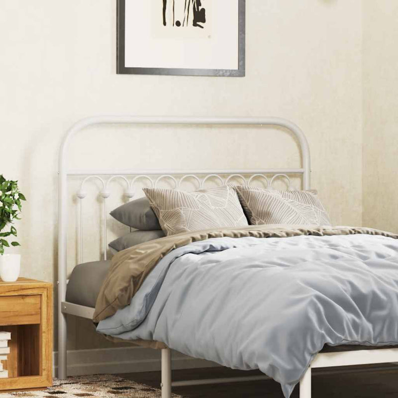Tăblie de pat de schimb metalică, alb, 107 cm