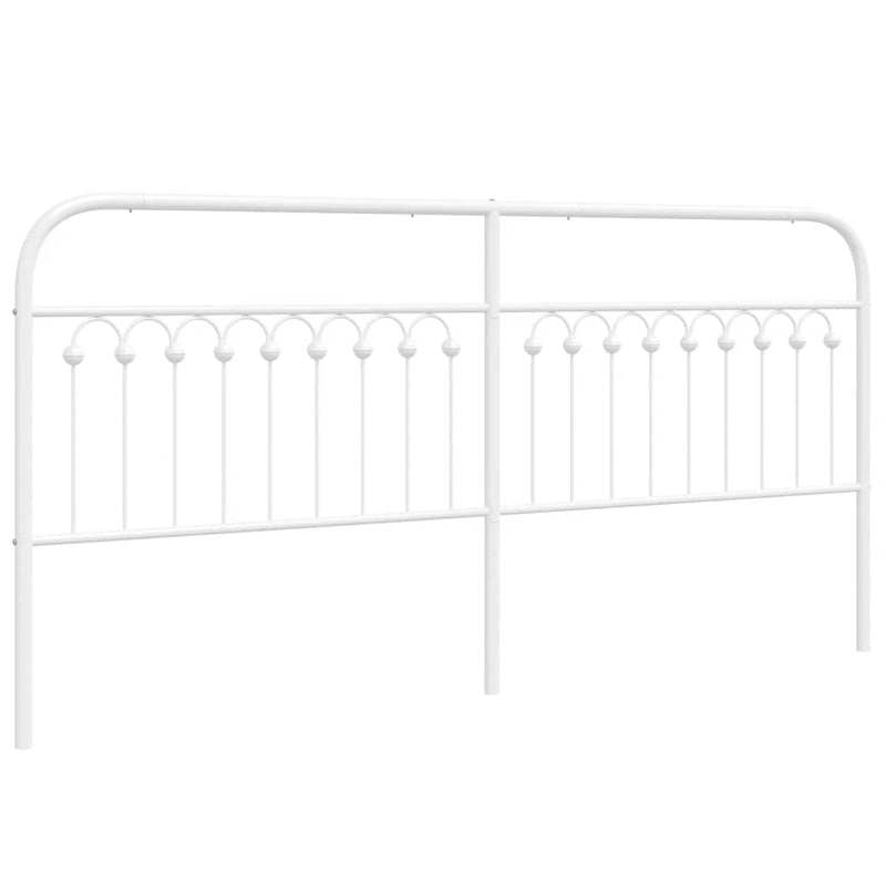 Tăblie de pat de schimb metalică, alb, 193 cm
