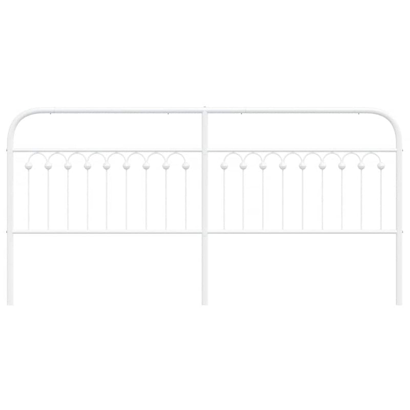 Tăblie de pat de schimb metalică, alb, 193 cm