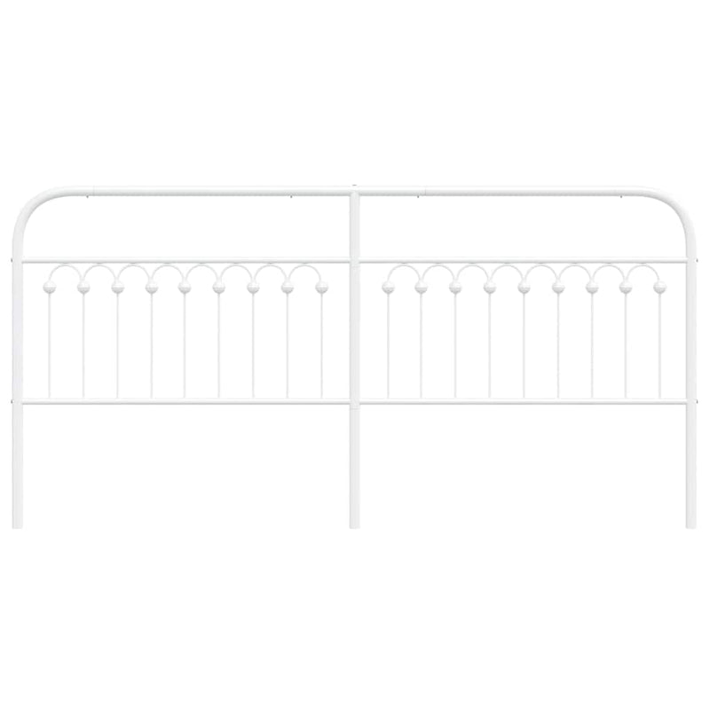Tăblie de pat de schimb metalică, alb, 200 cm