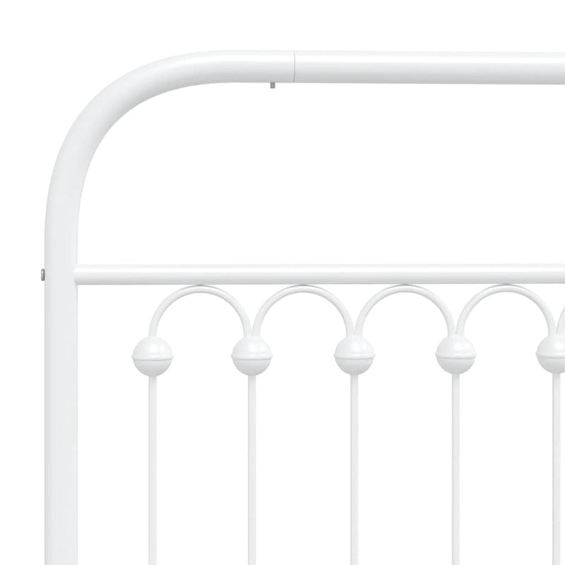 Tăblie de pat de schimb metalică, alb, 200 cm
