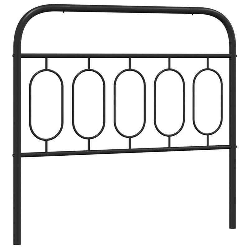 Tăblie de pat de schimb metalică, negru, 100 cm