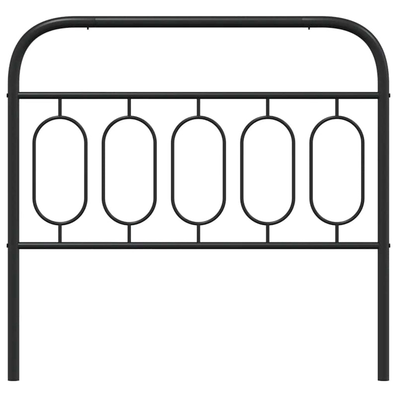 Tăblie de pat de schimb metalică, negru, 100 cm