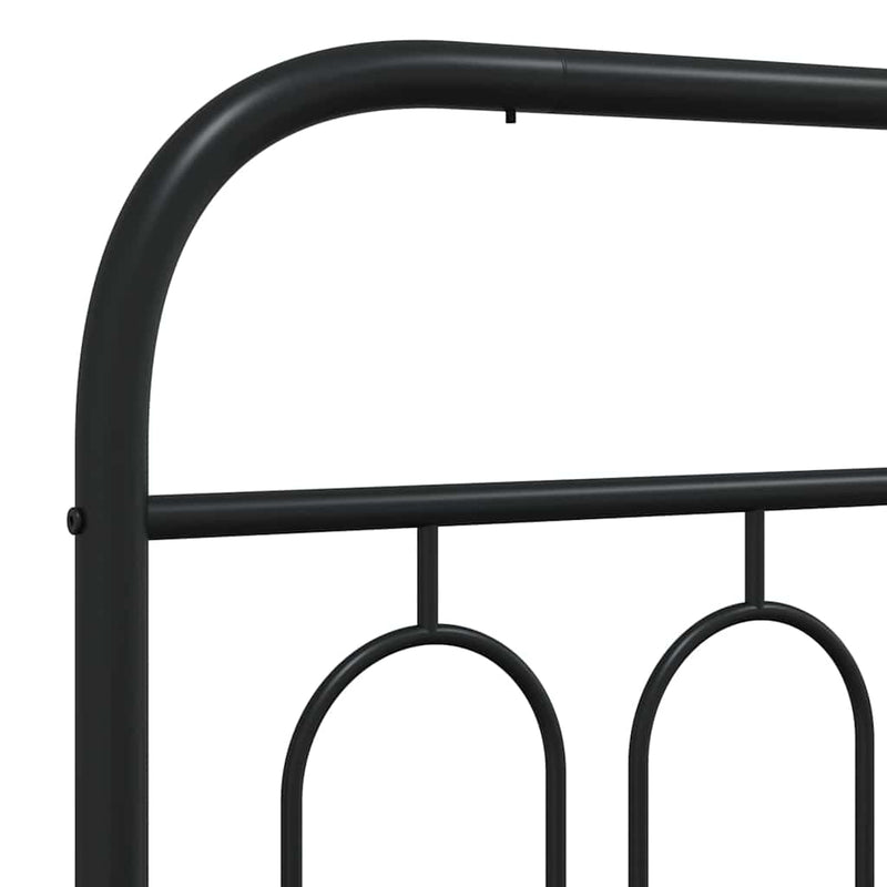 Tăblie de pat de schimb metalică, negru, 100 cm
