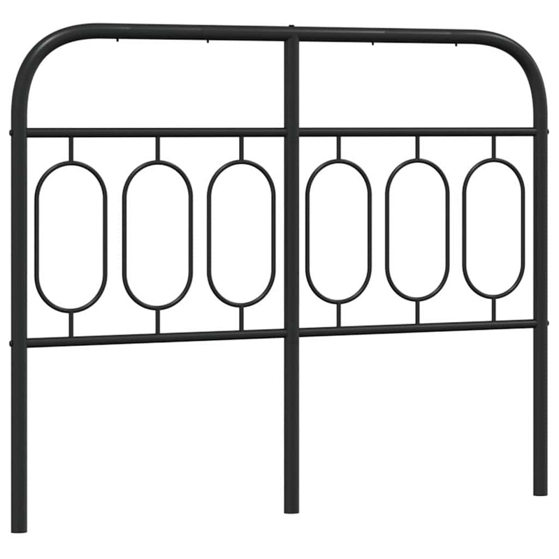 Tăblie de pat de schimb metalică, negru, 120 cm