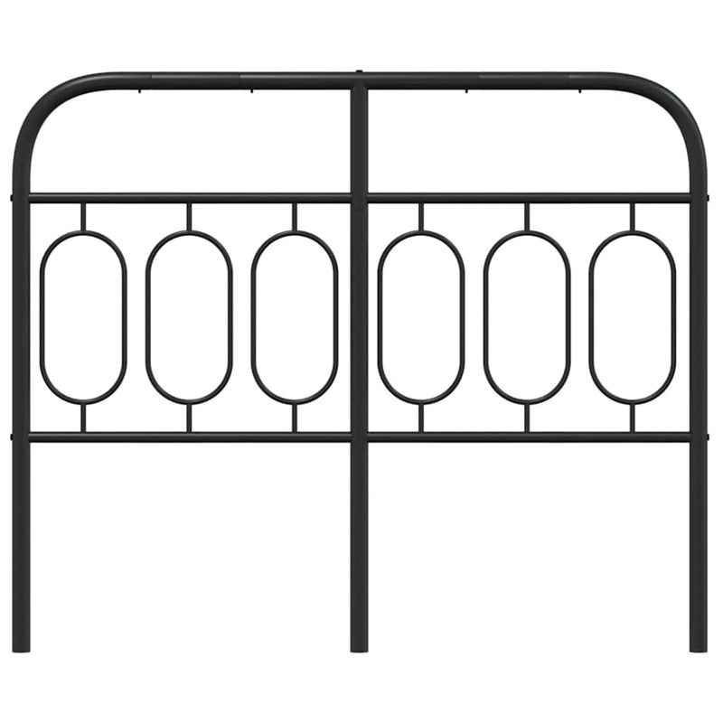 Tăblie de pat de schimb metalică, negru, 120 cm