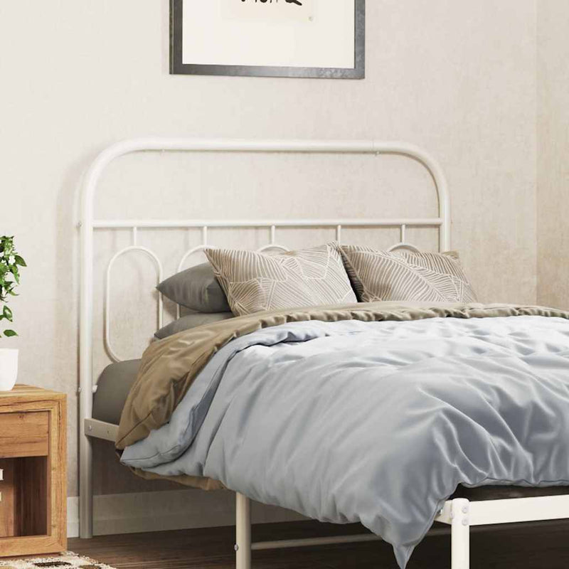 Tăblie de pat de schimb metalică, alb, 107 cm