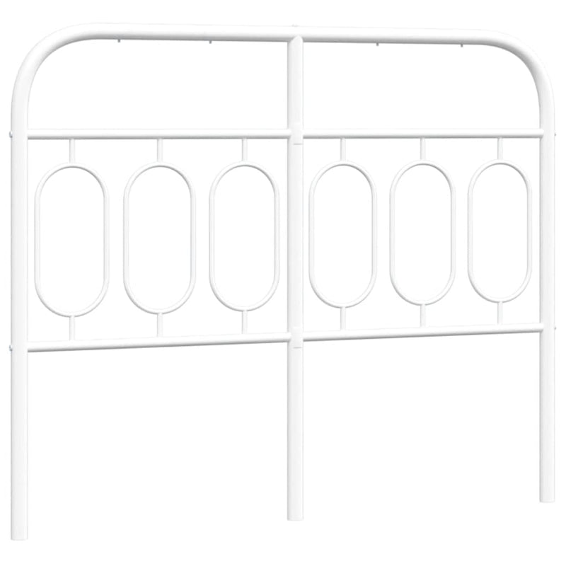 Tăblie de pat de schimb metalică, alb, 120 cm
