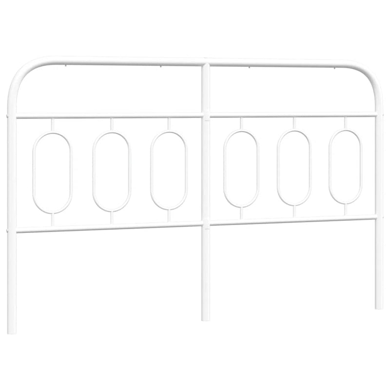 Tăblie de pat de schimb metalică, alb, 140 cm
