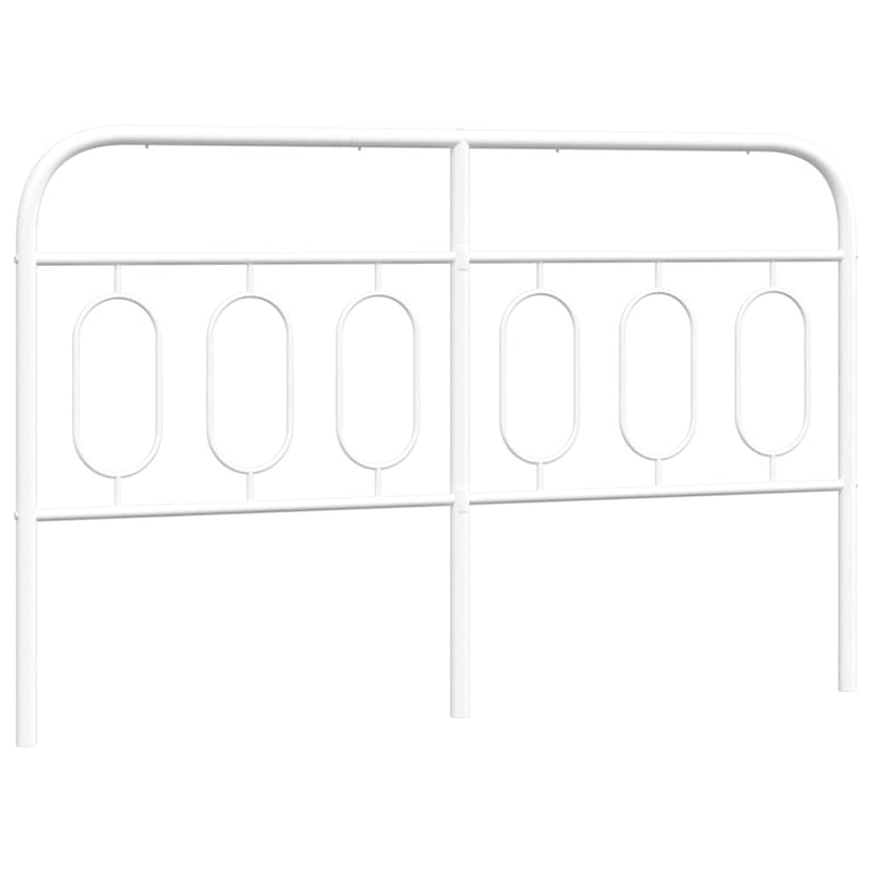 Tăblie de pat de schimb metalică, alb, 150 cm