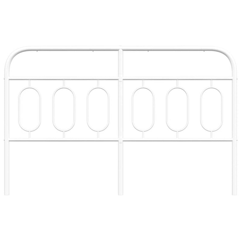 Tăblie de pat de schimb metalică, alb, 150 cm