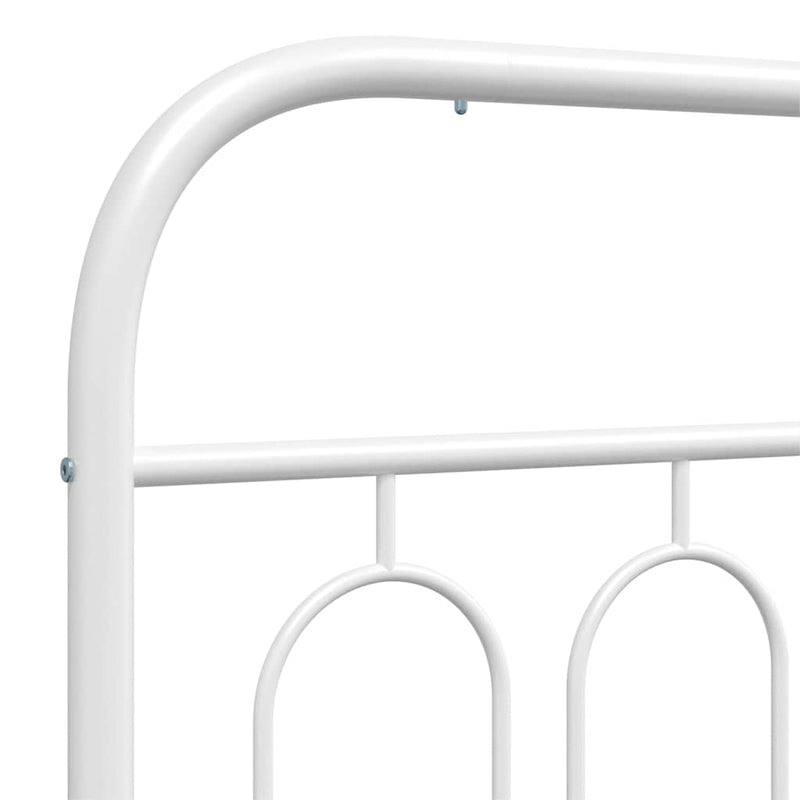 Tăblie de pat de schimb metalică, alb, 150 cm