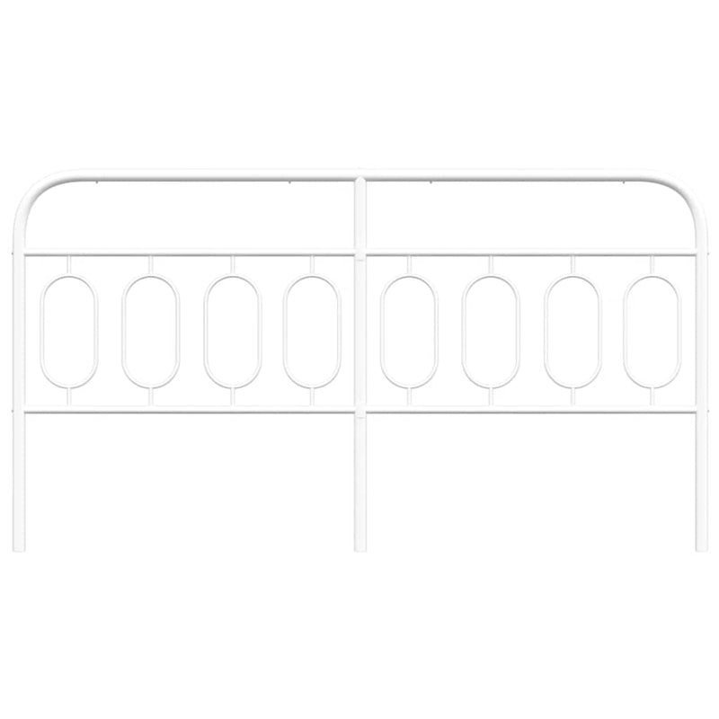 Tăblie de pat de schimb metalică, alb, 160 cm