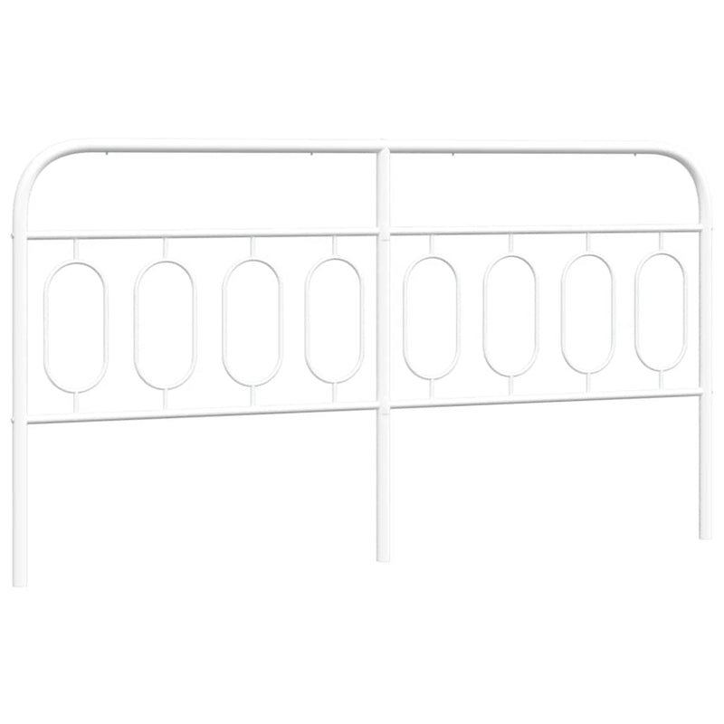 Tăblie de pat de schimb metalică, alb, 183 cm
