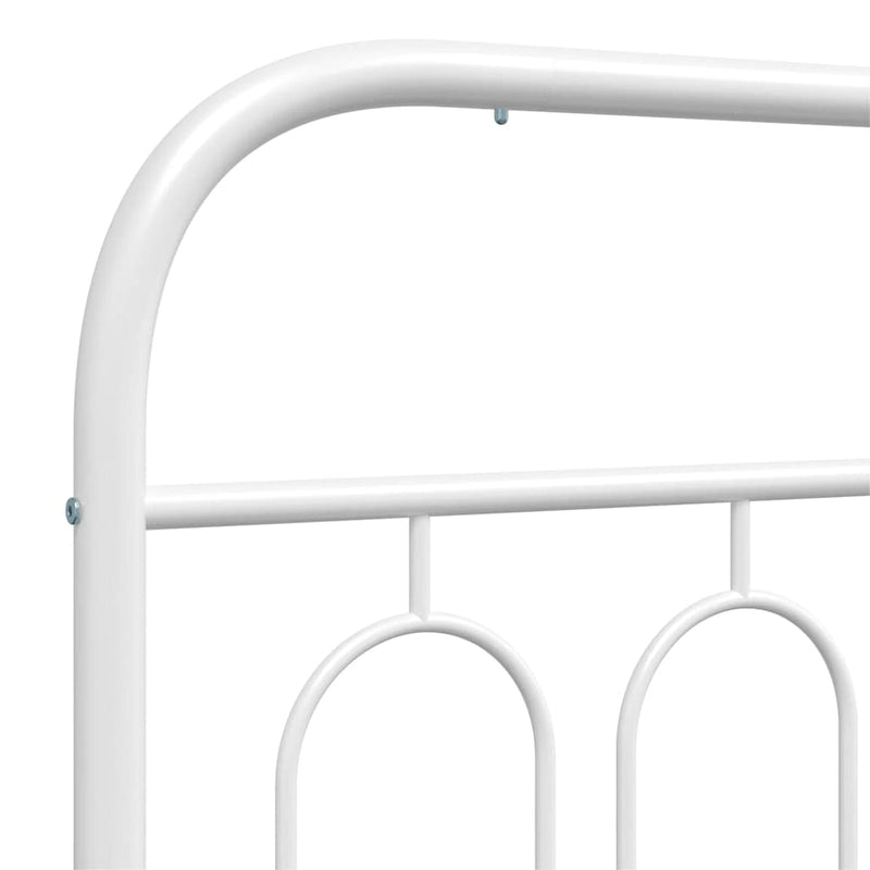 Tăblie de pat de schimb metalică, alb, 183 cm