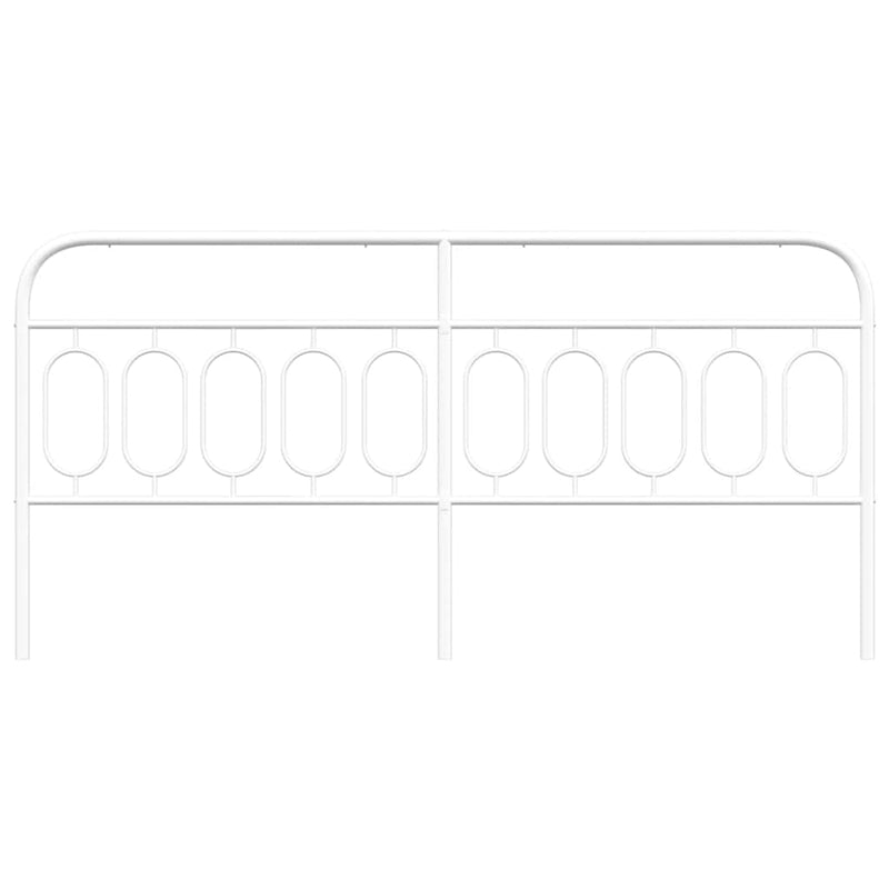 Tăblie de pat de schimb metalică, alb, 200 cm