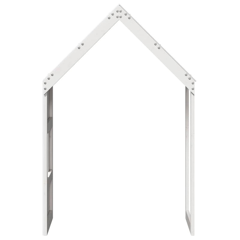 Acoperiș Pat Copii, alb, 60x99x139,5 cm Lemn Mass Pin