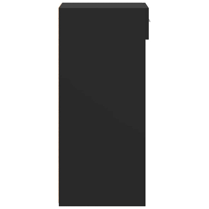Dulap, negru, 30x42,5x93 cm, lemn prelucrat