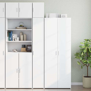 Dulap depozitare slim alb 30x42,5x225 cm lemn prelucrat