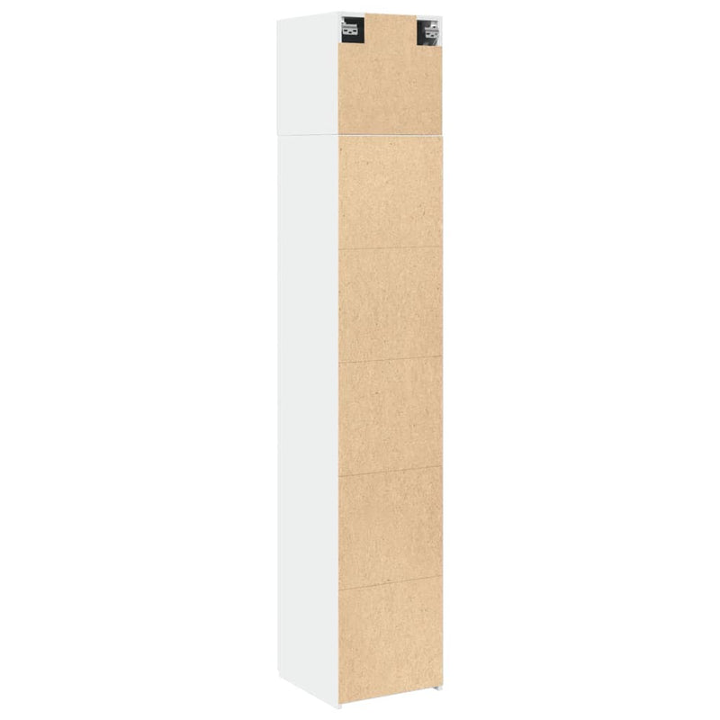 Dulap depozitare slim alb 40x42,5x225 cm lemn prelucrat