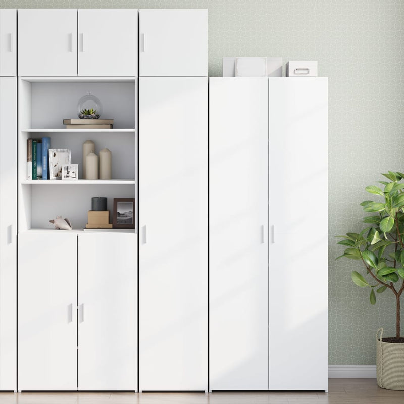 Dulap depozitare slim alb 40x42,5x225 cm lemn prelucrat