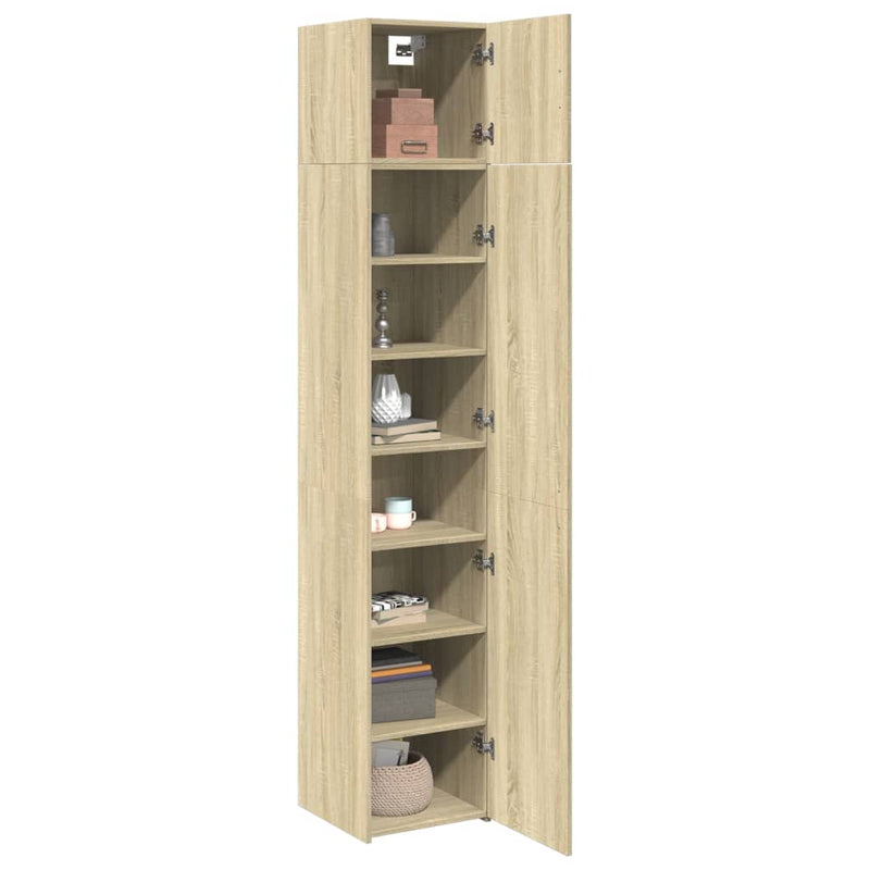 Dulap de depozitare slim, stejar sonoma, 40x42,5x225cm, lemn