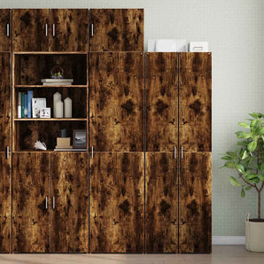 Dulap de depozitare slim, stejar fumuriu, 50x42,5x225 cm, lemn