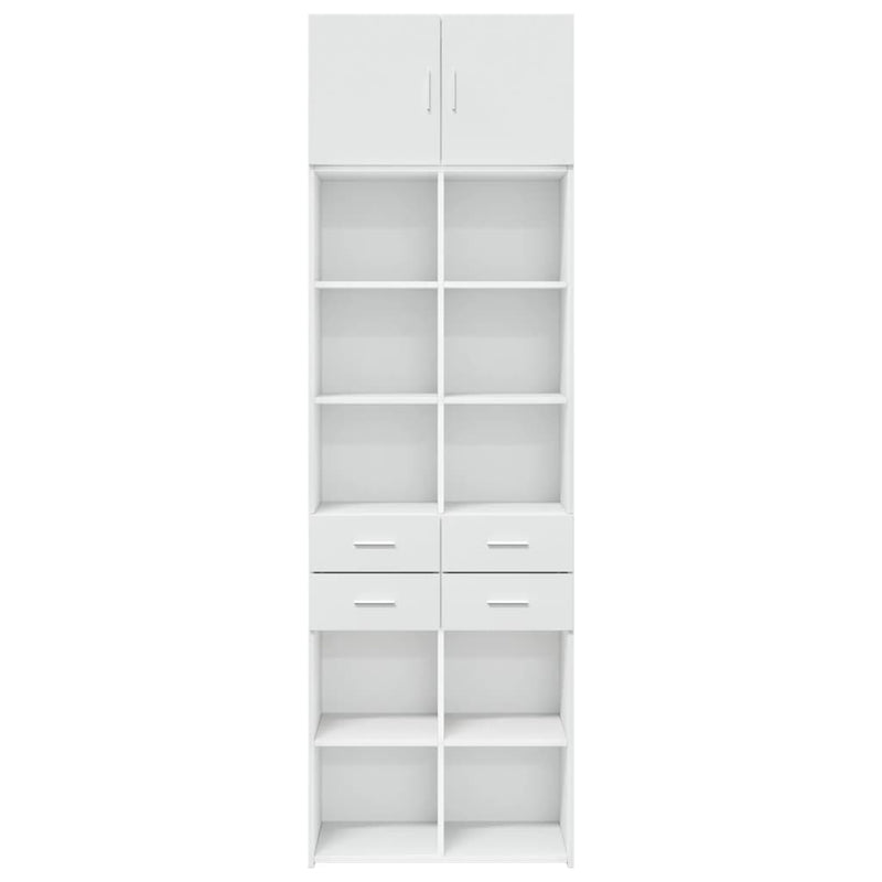 Dulap de depozitare, alb, 70x42,5x225 cm, lemn prelucrat